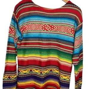 Ralph Lauren Co. Colorful Striped Women’s Sweater  Size Large. Pre Owned